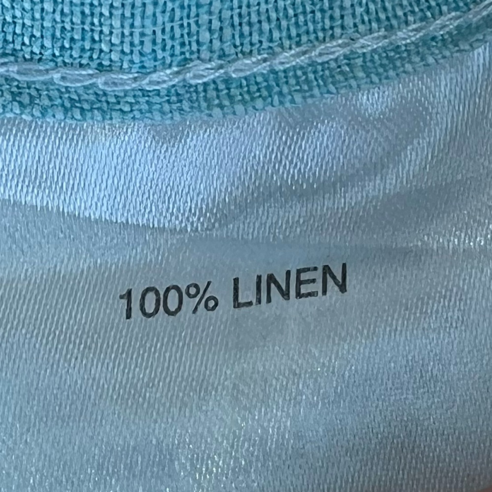 Cremieux 100% Linen Classics Shirt Men’s Short Sleeve Button Up Light Blue Large - Picture 4 of 13